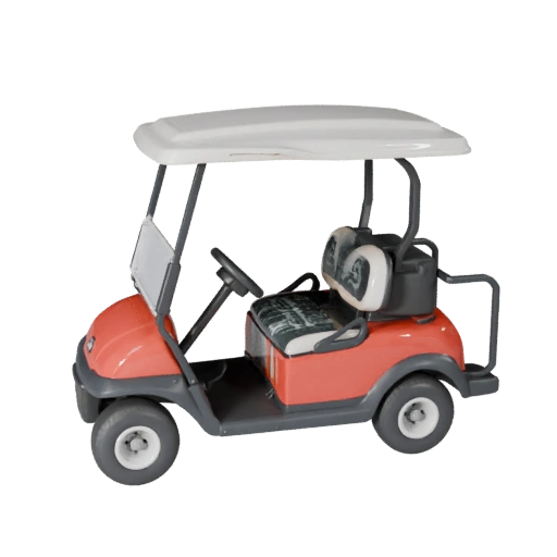 Modelo 3D de Carrinho de Golfe para Blender e Jogos - Asset PBR