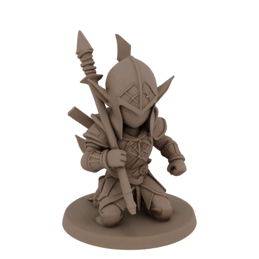 Miniatura STL de Assassino Elfo Medieval - Ataque
