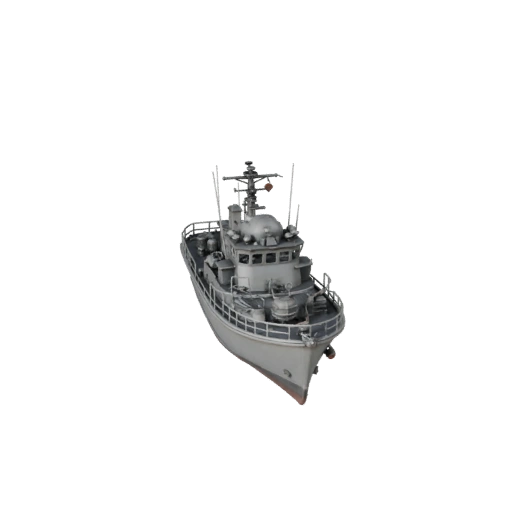 Bateau de patrouille vintage 3D pour Blender et jeux - PBR
