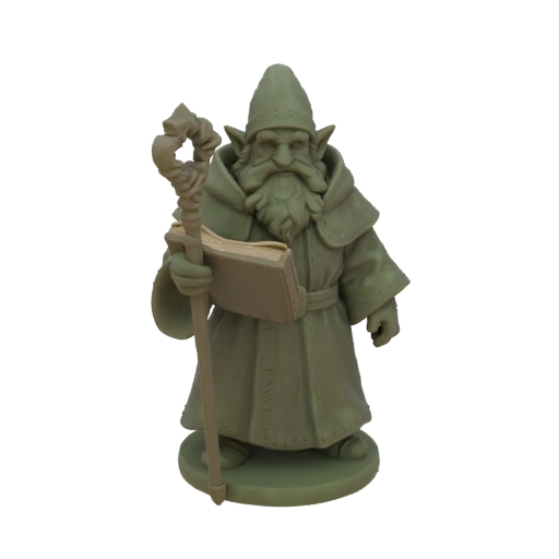 Mittelalterlicher Zwerg Zauberer Miniatur STL