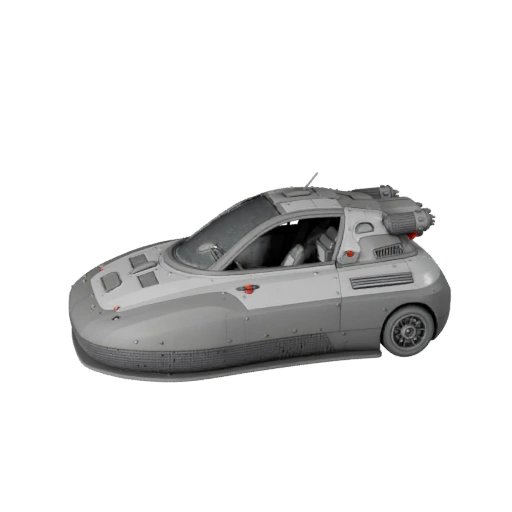Luftkissenfahrzeug 3D-Modell für Unity - Low Poly Game Asset
