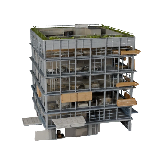 Modelo 3D de Oficina Startup Hub - Activo Realista de Archviz