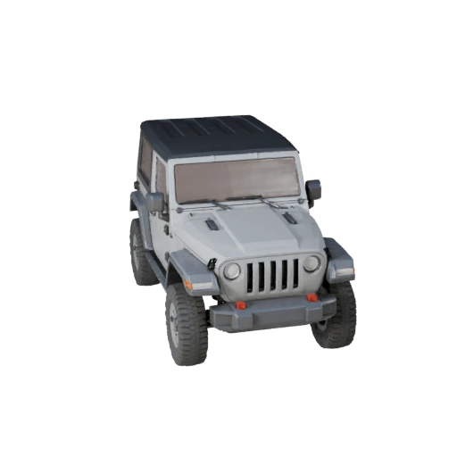 Low Poly Jeep-inspirierter Geländewagen 3D-Modell für Unity &