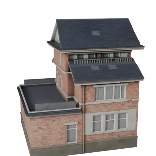 Modelo 3D de Casa Suburbana para Unreal - Activo en Tiempo Real