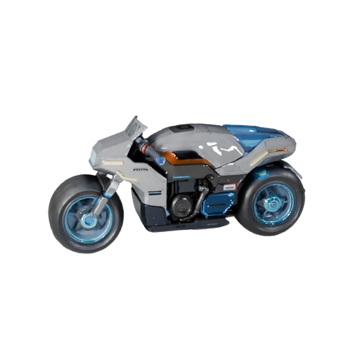 Cyberpunk-Fahrrad 3D-Modell für Unity - Low Poly Game Asset