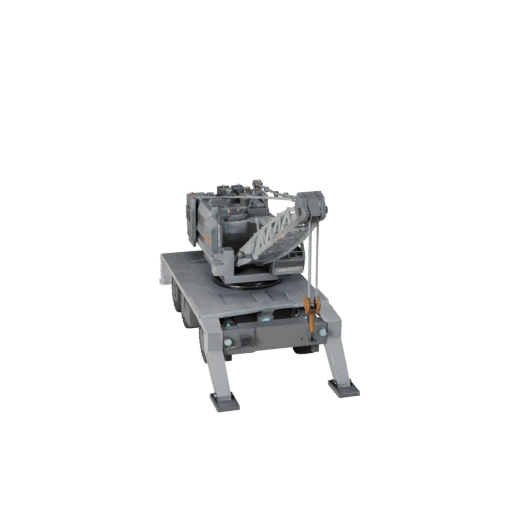 Low Poly Mobilkran 3D Modell - Spielbereites PBR Asset