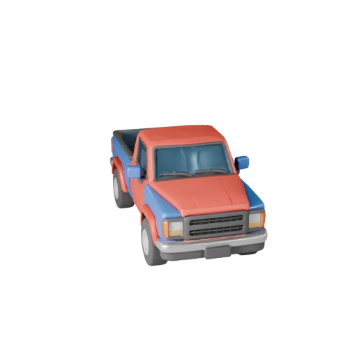 Camionnette dessin animé Modèle 3D - Actif de jeu stylisé