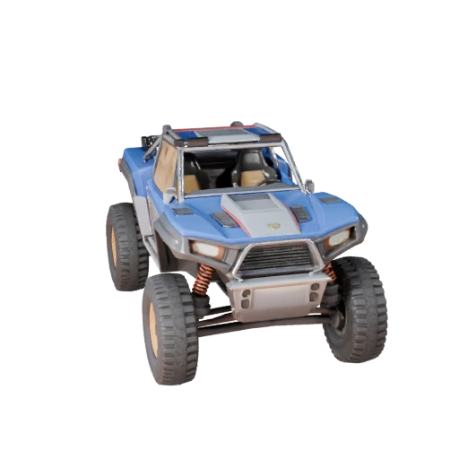 Wüsten-Rallye-Buggy 3D-Modell für Blender & Spiele - PBR