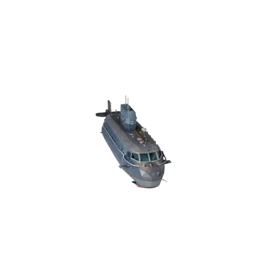 Modelo 3D de Submarino Poligonal Bajo para Unity y Unreal PBR Asset
