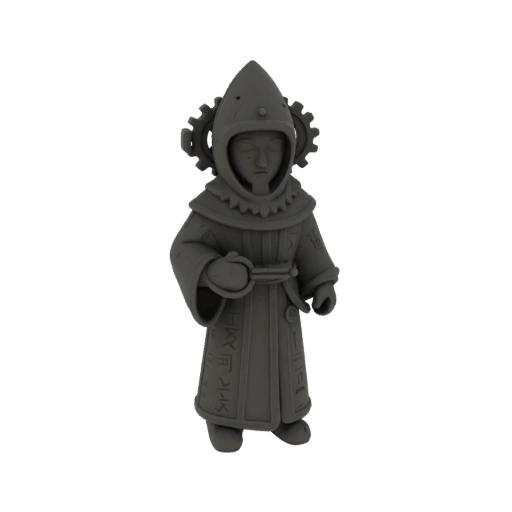 Mittelalterliche Mönch-Miniatur STL