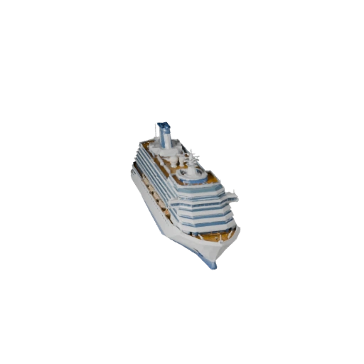 Modelo 3D de Crucero Poligonal Bajo para Juegos de Unity y Unreal
