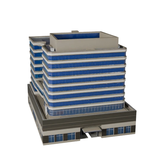 Modèle 3D de Complexe de Bureaux Commerciaux pour Unity - Ressource de Jeu