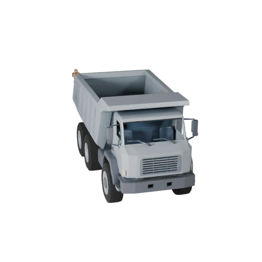 Low Poly Muldenkipper 3D Modell für Unity & Unreal PBR Asset