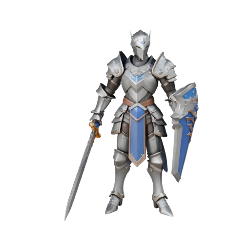 Modello Personaggio Paladino Arcano Anime - Modellato