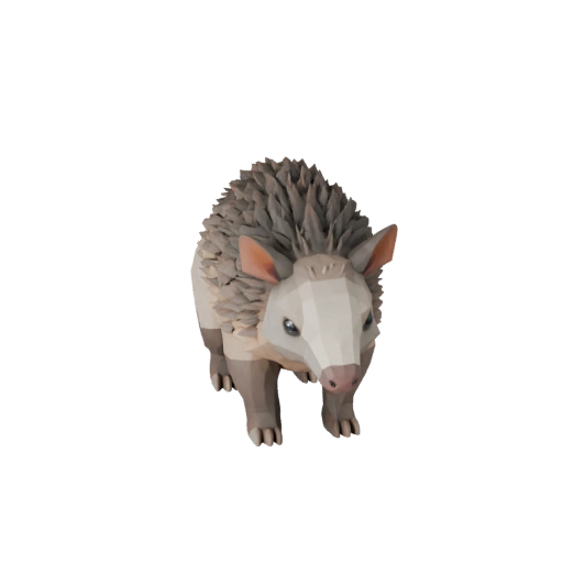 Modèle 3D Tatou Low Poly - Asset Unity avec FBX | PBR