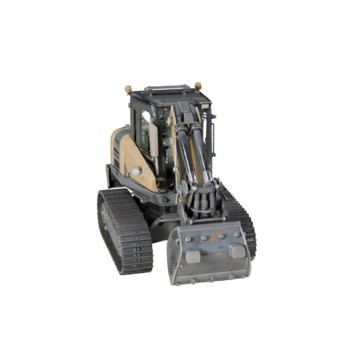 نموذج ثلاثي الأبعاد لـ Backhoe Loader لـ Unity - أصل لعبة منخفض المضلع