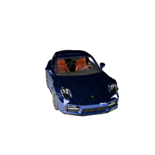Modelo 3D de Coche Deportivo Inspirado en Porsche Poligonal Bajo para Unity