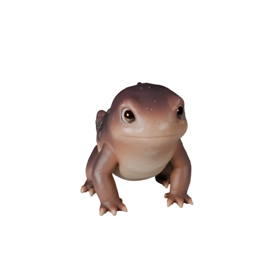 Cartoon Axolotl 3D Modell - Stilisierte Asset für Animation | PBR