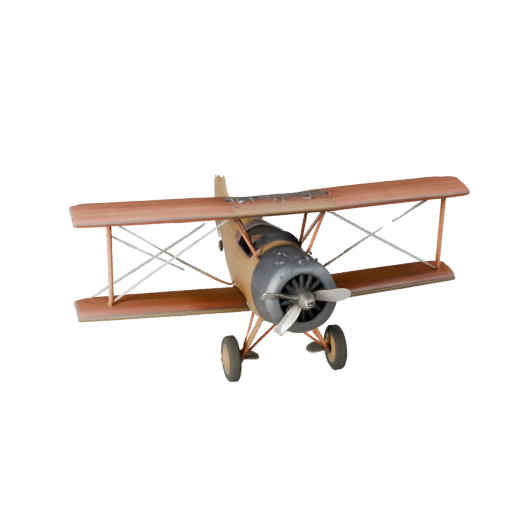 Biplano Antiguo 3D Model para Blender - PBR Listo para Renderizar