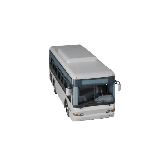 Modèle 3D de bus urbain low poly pour Unity & Unreal PBR Asset
