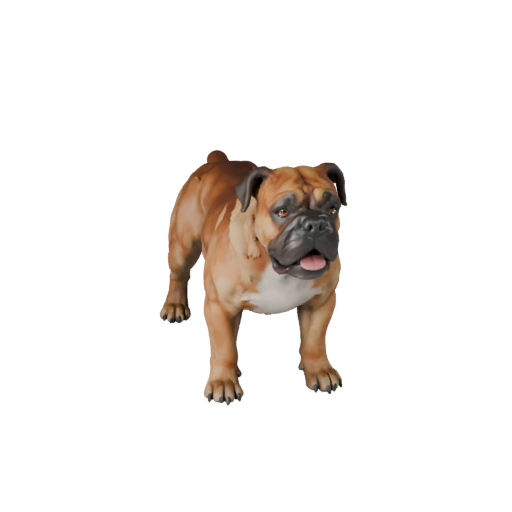 Bulldogge Hund 3D Modell für Blender - PBR Asset mit Texturen