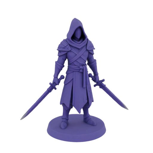 Miniatura STL de Elfo Oscuro Pícaro de Fantasía Oscura