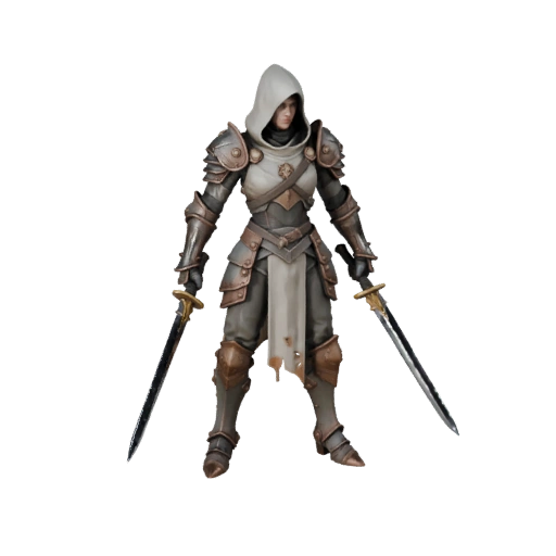 Realistic Armored Rogue Character Model - Rigged