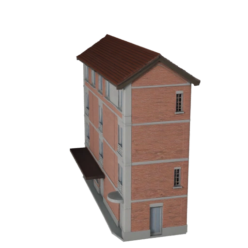 Modelo 3D de Casa Dúplex para Blender - Activo de Render para Arquitectura