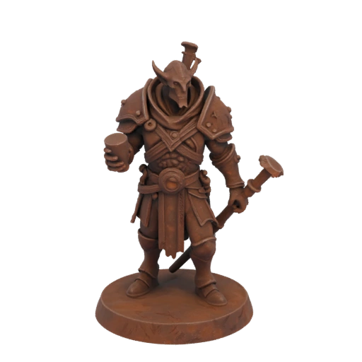 Miniatura STL de Brujo Tiefling de Fantasía Oscura