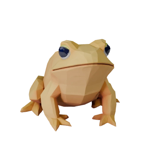 Low Poly Kröte 3D Modell - Unity Game Asset mit FBX | Lizenzfrei