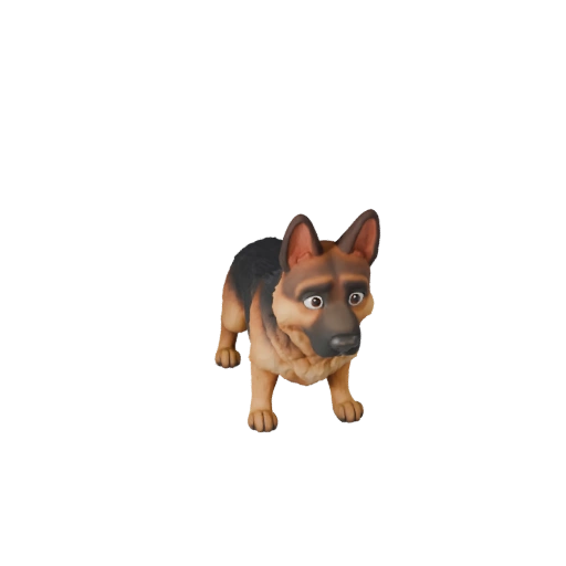Cartoon Deutscher Schäferhund 3D Modell - Stilisierter Asset für Animation