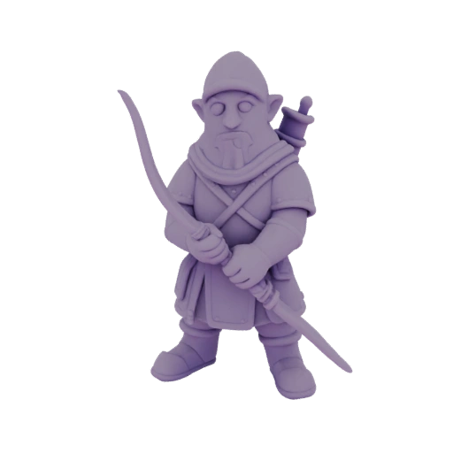 Mittelalterlicher Zwerg Waldläufer Miniatur STL - Schutzhaltung