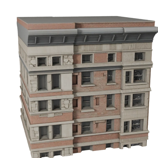 Modèle 3D de façade en pierre haute poly pour Archviz pour l'architecture