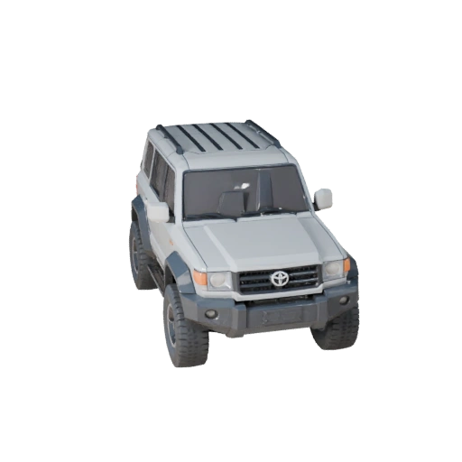 Modelo 3D SUV Poligonal Bajo Inspirado en Toyota para Unity y Unreal