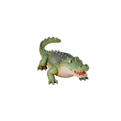 Modelo 3D de Cocodrilo de Caricatura - Activo Estilizado para Animación | PBR