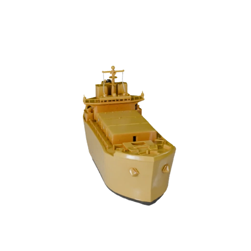 Druckfertiges Frachtschiff STL-Modell - Sammlerstück-Display