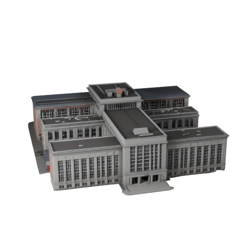 Museum Gebäude 3D Modell für Unreal - Echtzeit-Asset