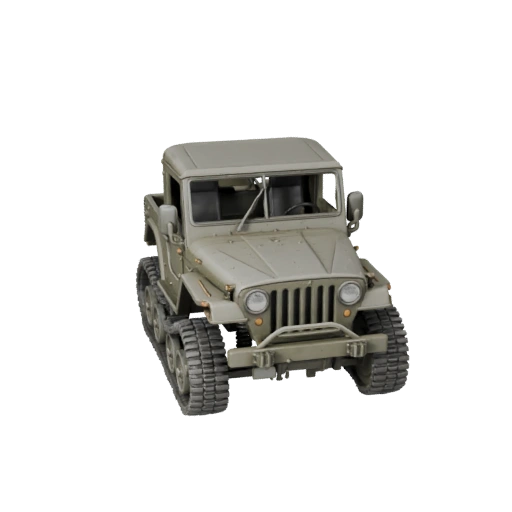 Modelo 3D de Jeep Militar para Blender y Juegos - Asset PBR
