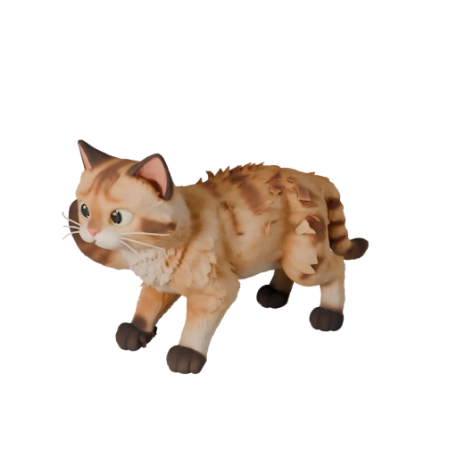 Modèle 3D de Chat Ragamuffin Dessin Animé - Actif Stylisé pour Animation