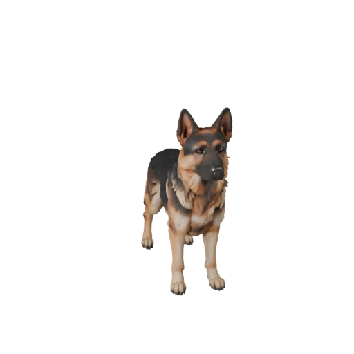 Deutscher Schäferhund 3D-Modell für Unity - Spielfertiges Asset, FBX