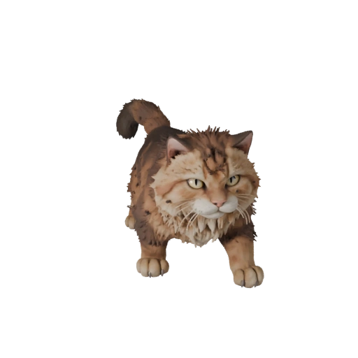 Cartoon Sibirische Katze 3D-Modell - Stilisierte Ressource für Animation