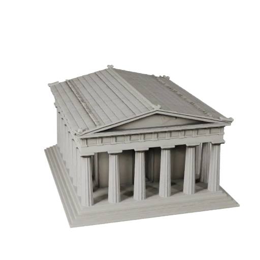 Parthenon 3D Modell für Blender - Render-Asset für Architektur