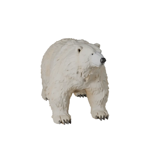 Modelo 3D Oso Polar Poligonal Bajo - Activo de Juego para Unity con FBX | PBR