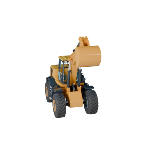 نموذج ثلاثي الأبعاد لـ wheel loader كرتوني - أصل لعبة منمق