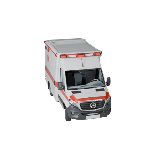 Modelo 3D de Ambulancia para Blender - Asset Listo para Renderizar
