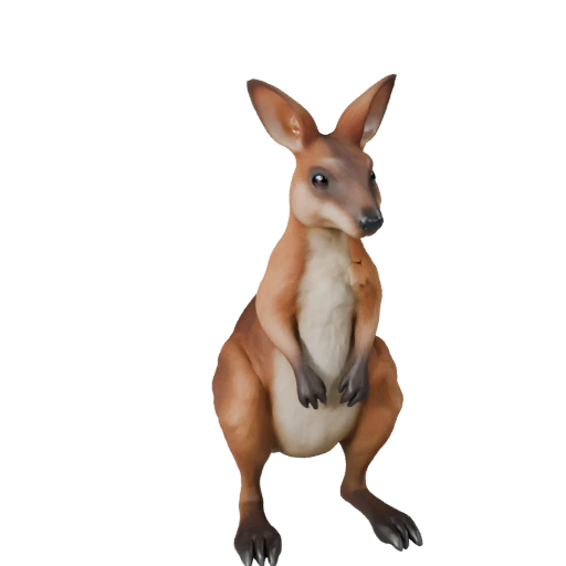 Cartoon Wallaby 3D Modell - Stilisierte Asset für Animation | PBR