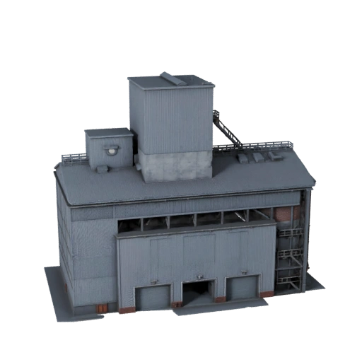 Modello 3D Silo di Grano High Poly per Archviz per Architettura