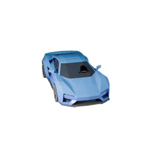 Modèle 3D Low Poly Hypercar pour Unity & Unreal PBR Asset (Legacy)