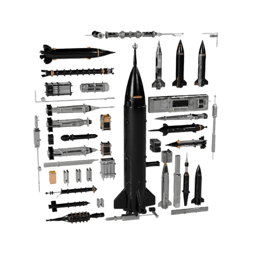 Modelo 3D de Vehículo de Lanzamiento para Blender y Juegos - Asset PBR
