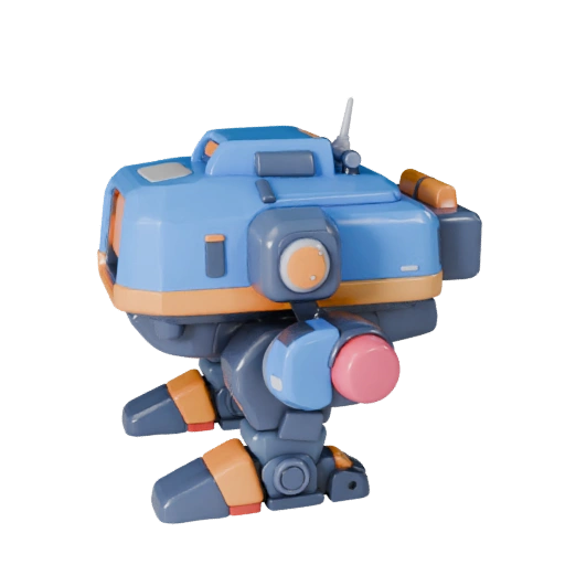 Mech Transport Walker 3D Modell - Stilisierte Low Poly Spiel